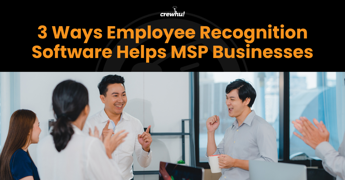 Employees congratulating one of them for great performance