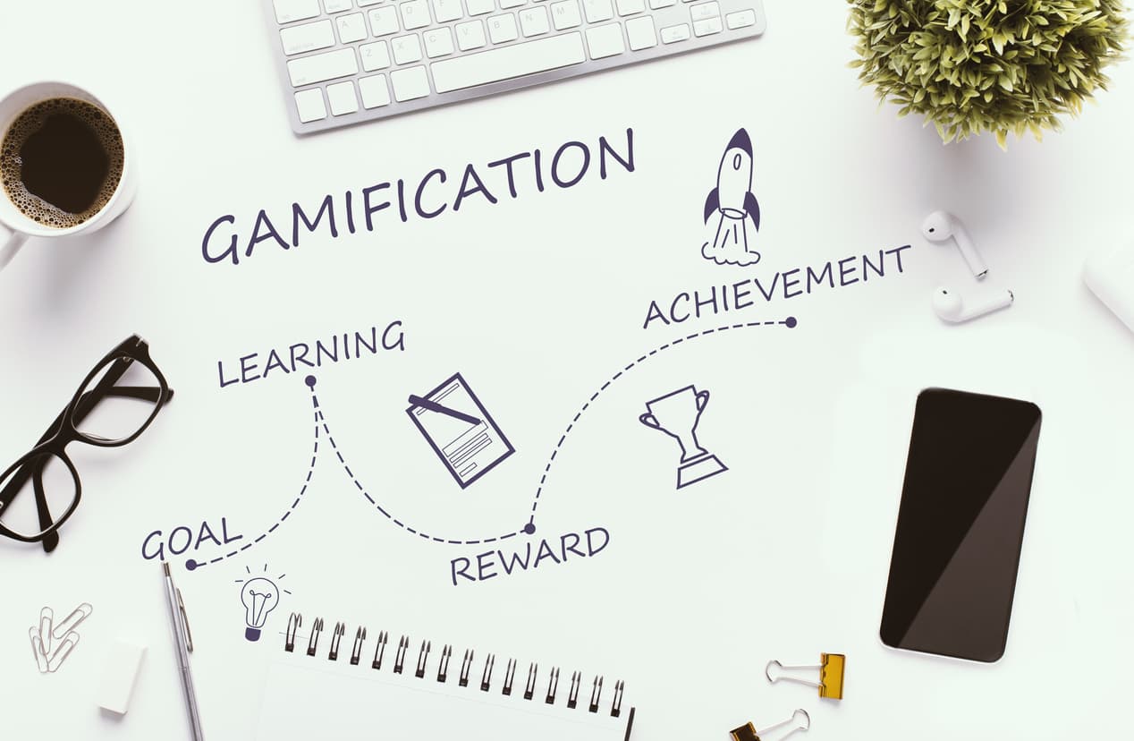 Stages of gamification in the workplace—goal, reward, learning, and achievement